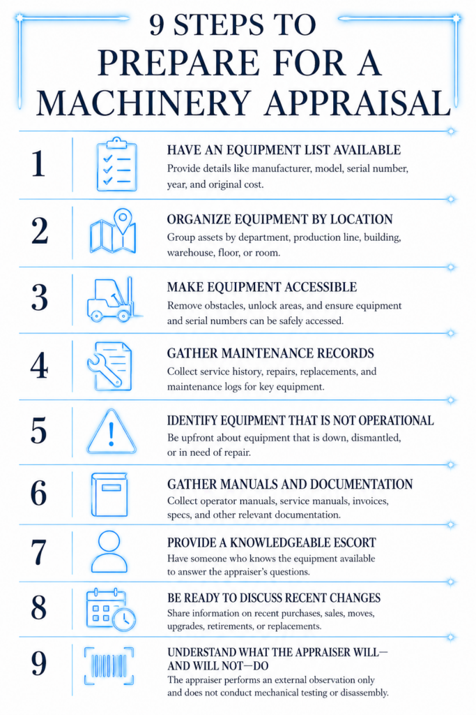 Prepare for a Machinery Appraisal